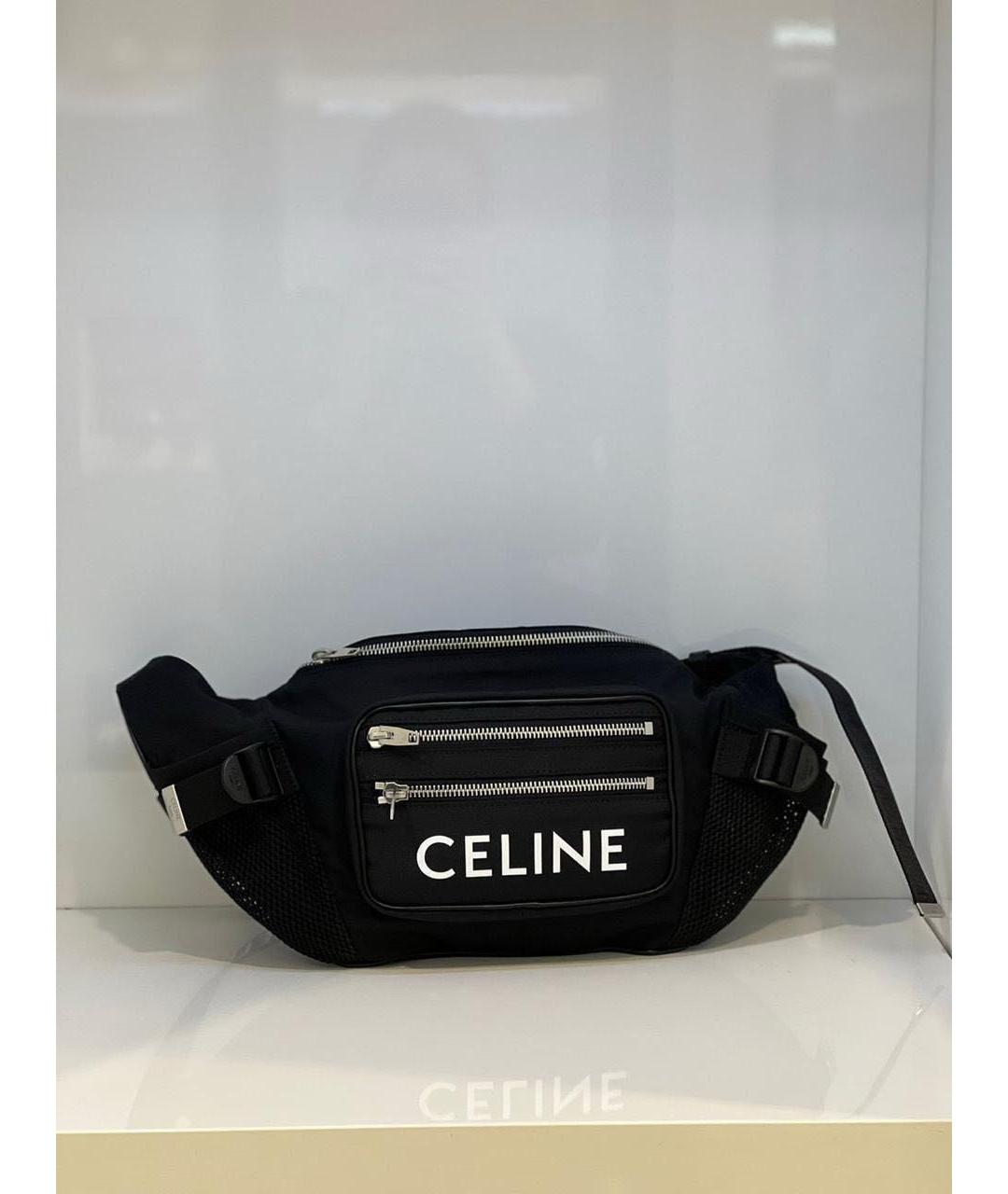 CELINE Темно-синяя синтетическая поясная сумка, фото 2