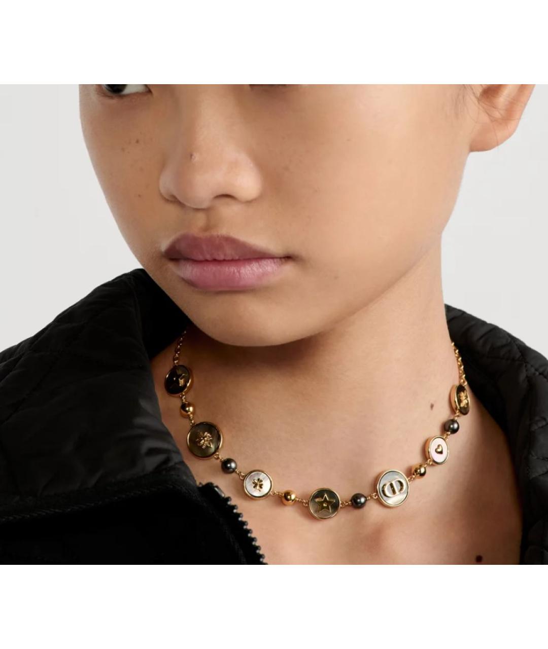 CHRISTIAN DIOR Золотое металлическое колье, фото 2