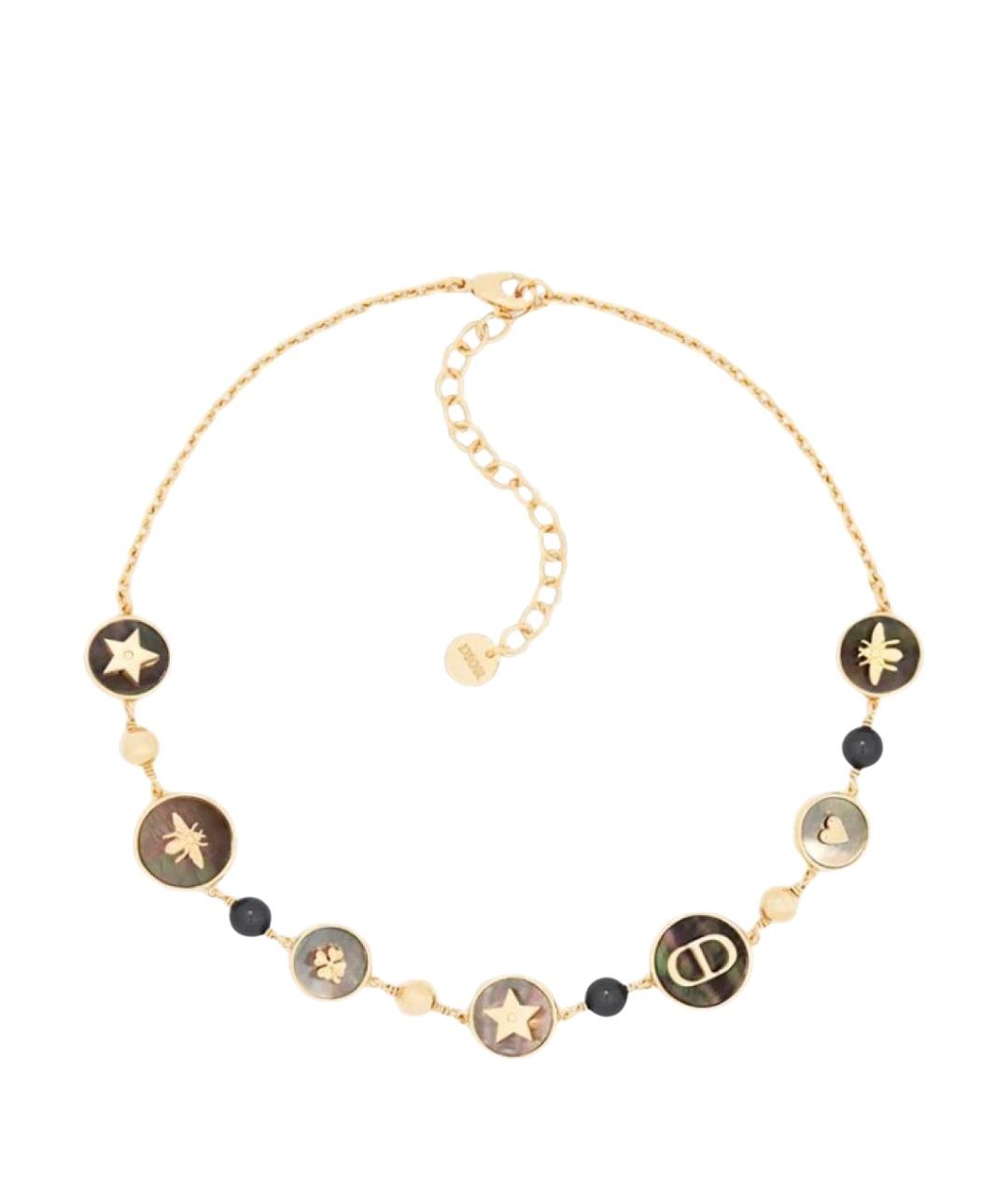 CHRISTIAN DIOR Золотое металлическое колье, фото 1