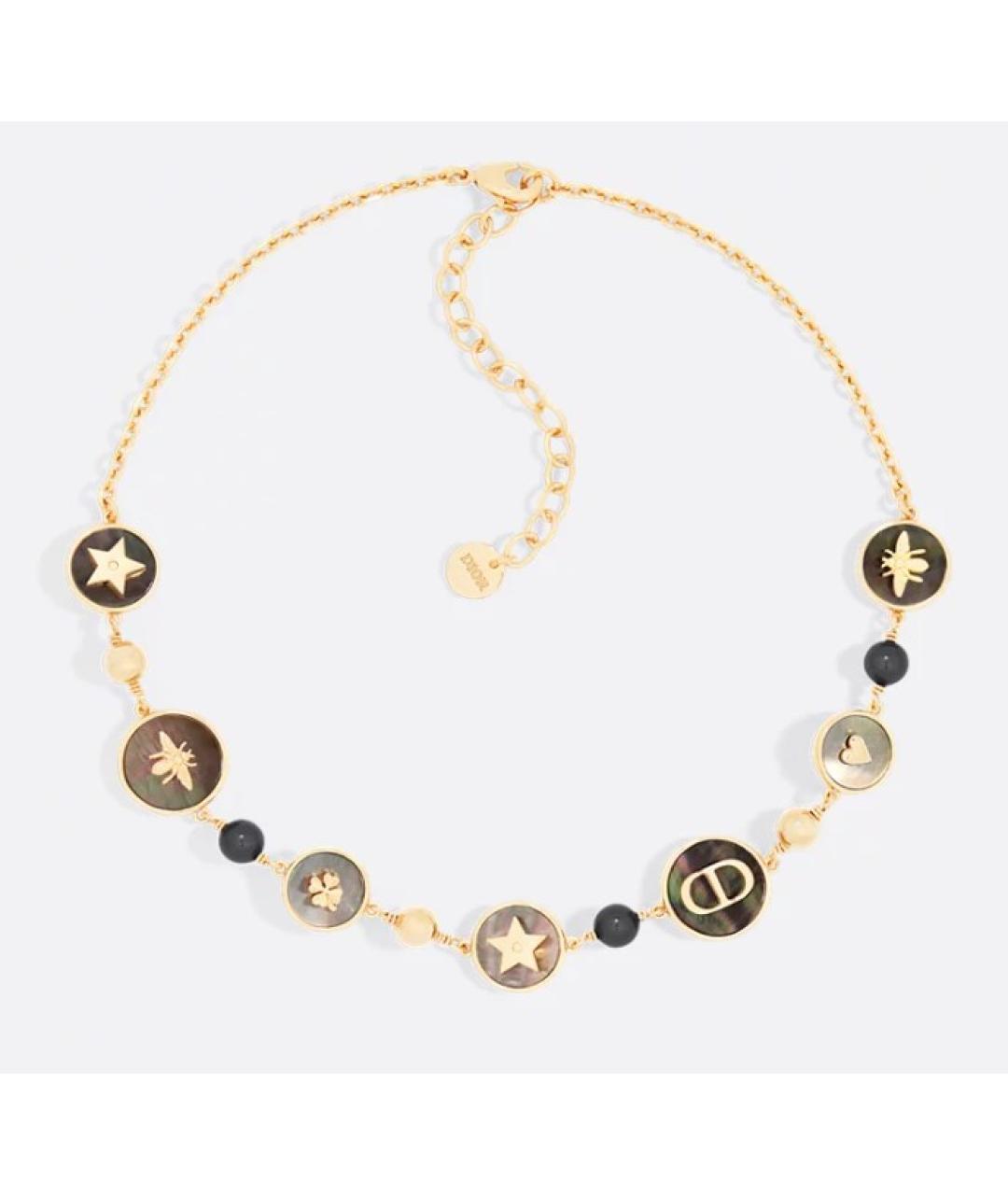 CHRISTIAN DIOR Золотое металлическое колье, фото 4