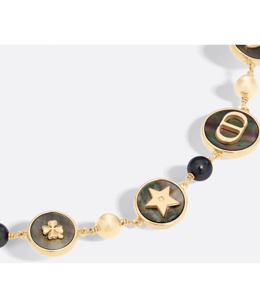 CHRISTIAN DIOR Золотое металлическое колье, фото 3