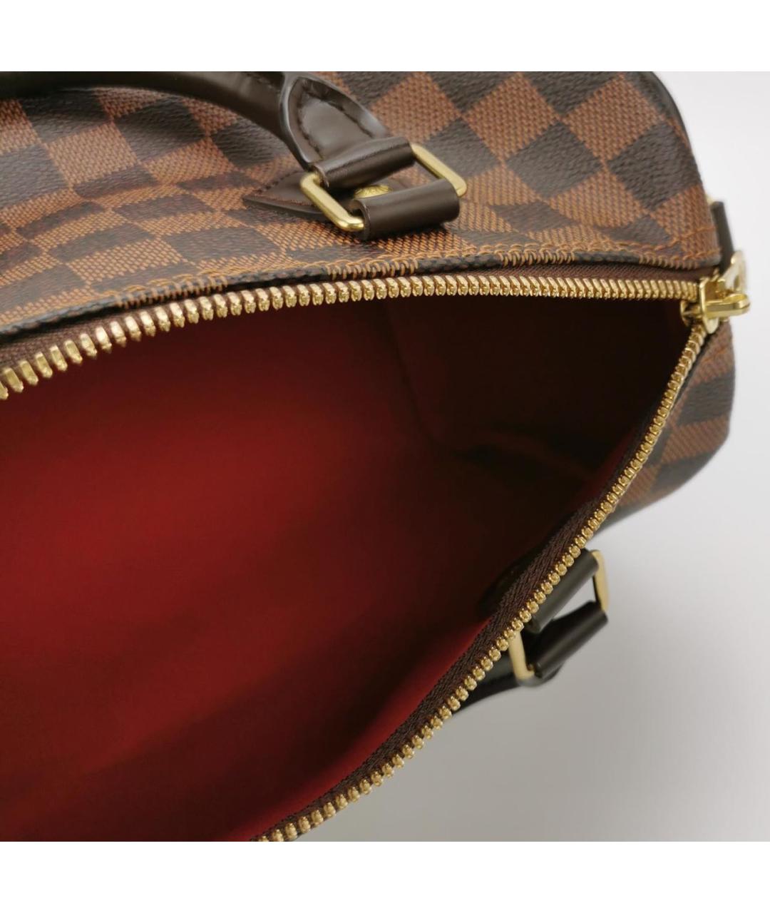 LOUIS VUITTON Коричневая кожаная сумка через плечо, фото 6