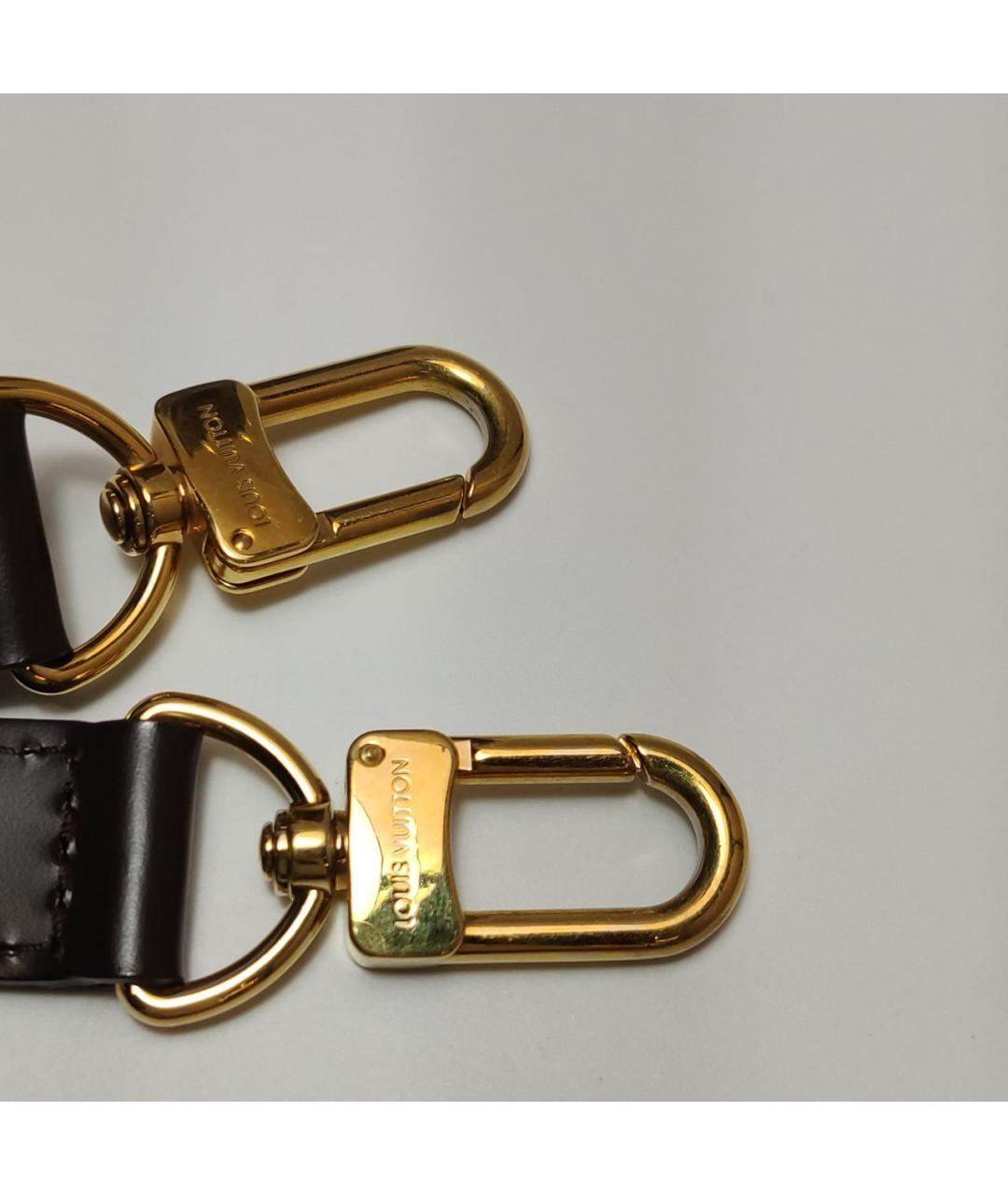 LOUIS VUITTON Коричневая кожаная сумка через плечо, фото 8