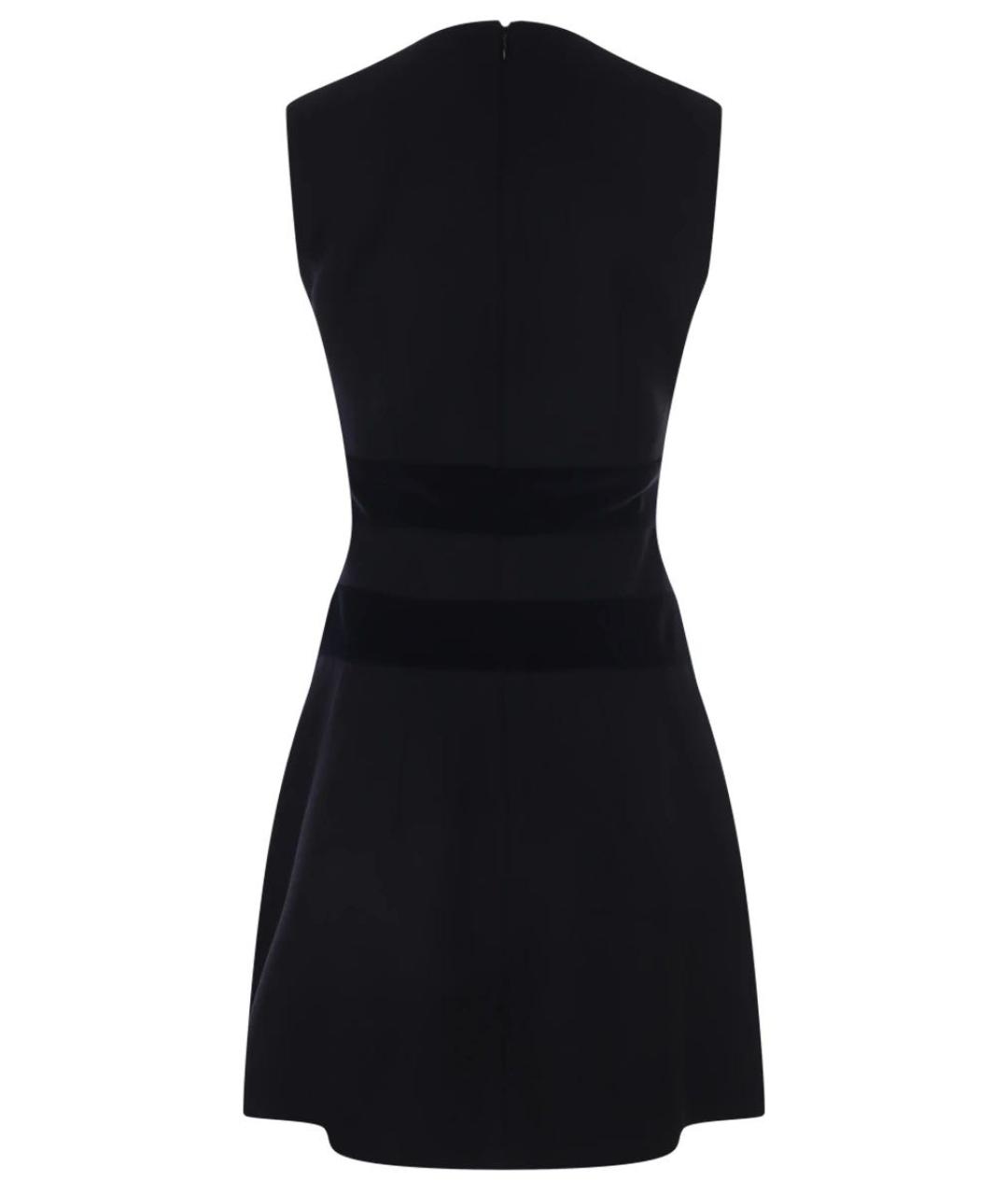 ALEXANDER MCQUEEN Черное шерстяное коктейльное платье, фото 2