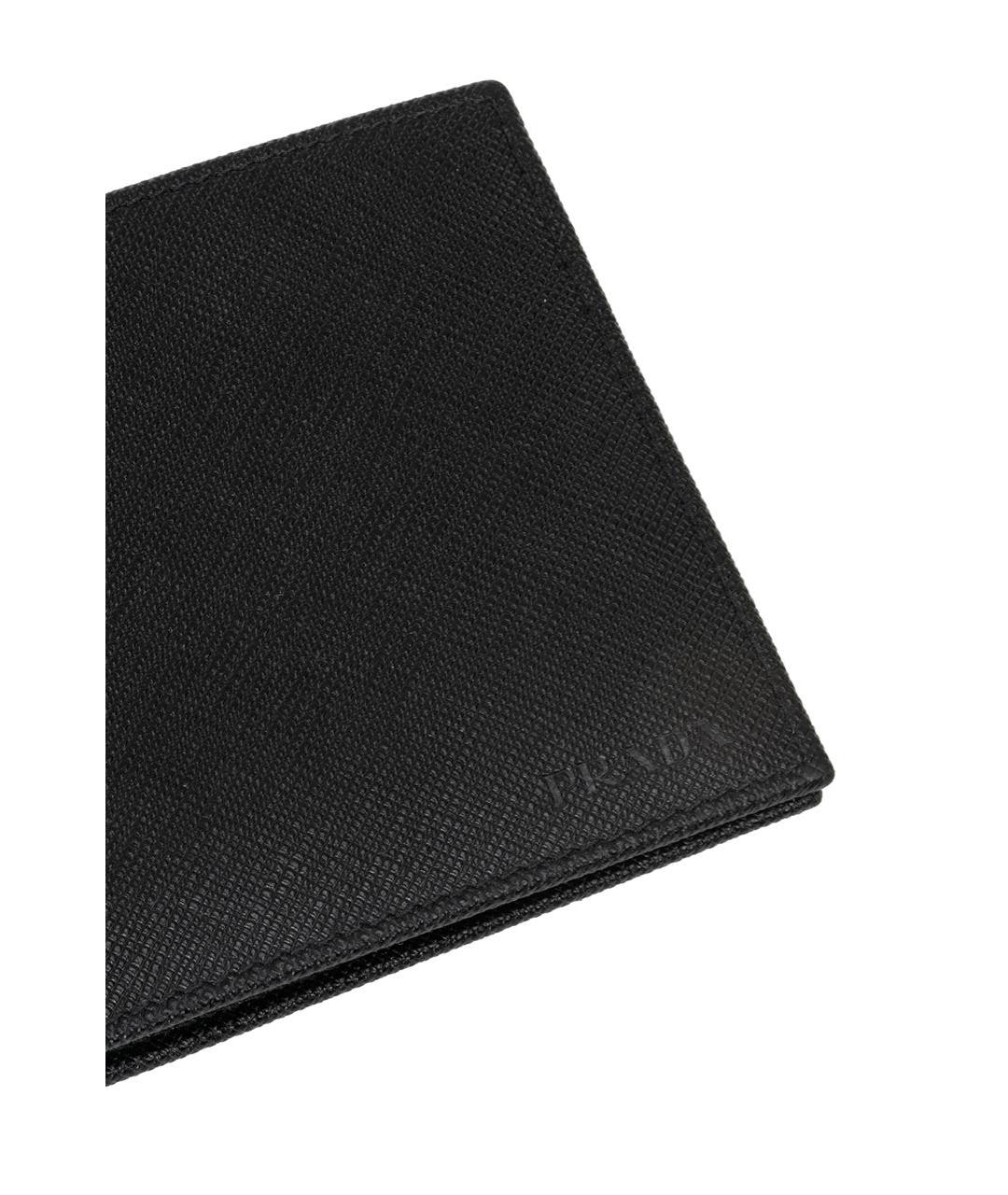 PRADA Черный кожаный кошелек, фото 5