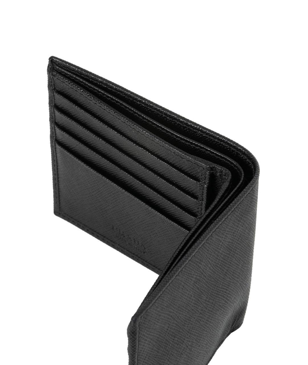 PRADA Черный кожаный кошелек, фото 4