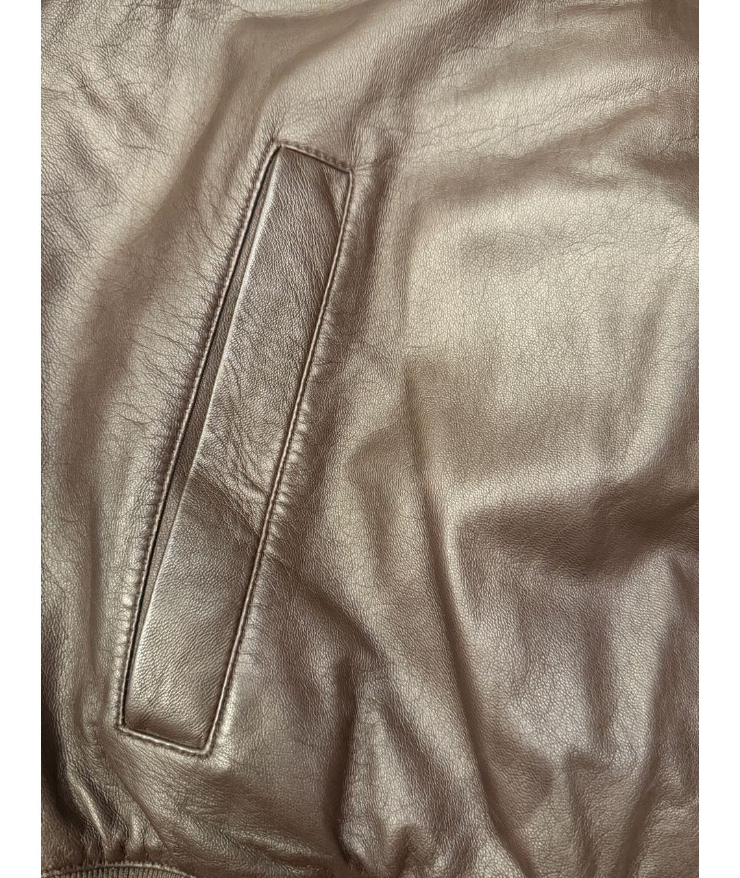 GUCCI Коричневая кожаная куртка, фото 5