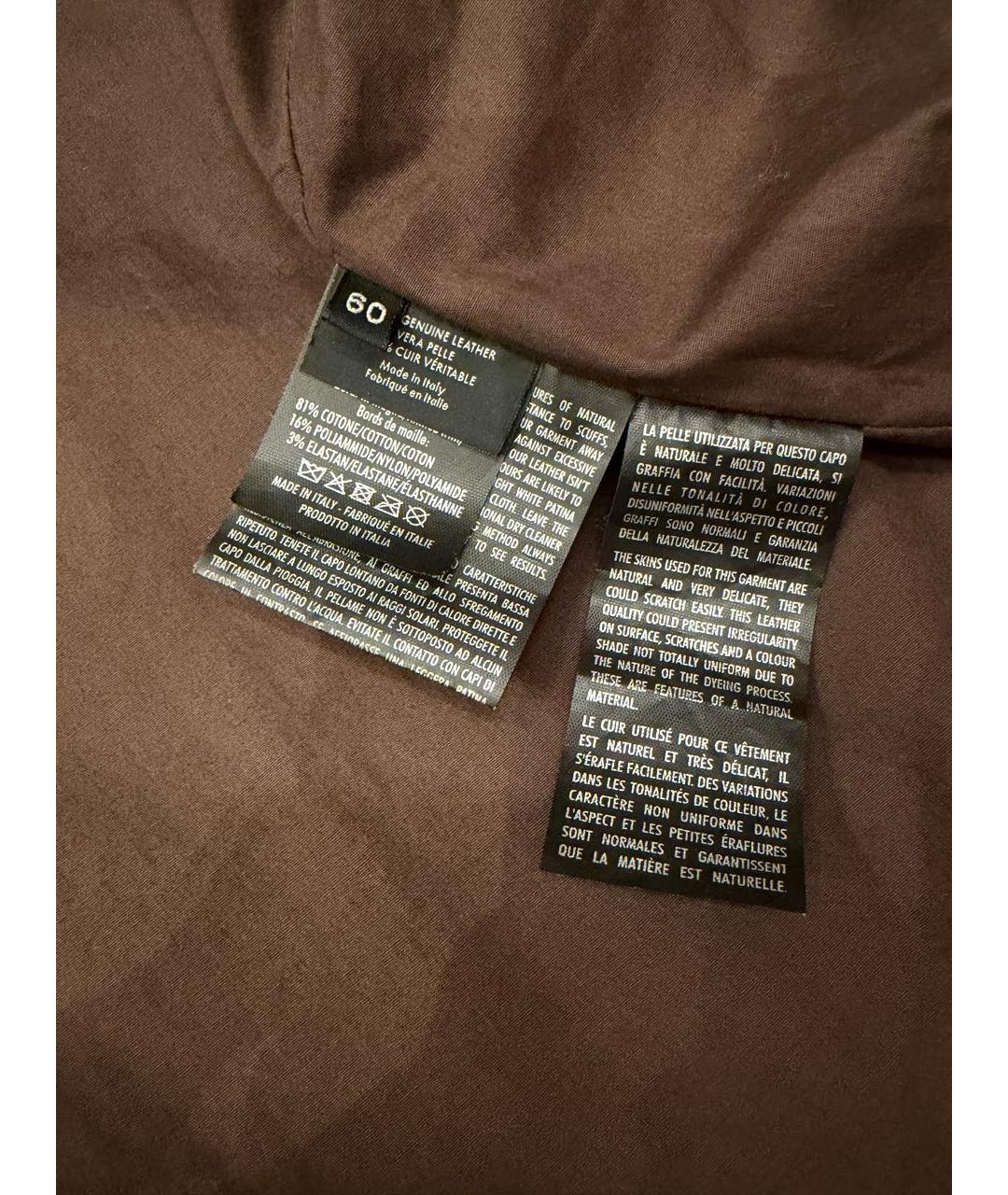 GUCCI Коричневая кожаная куртка, фото 8