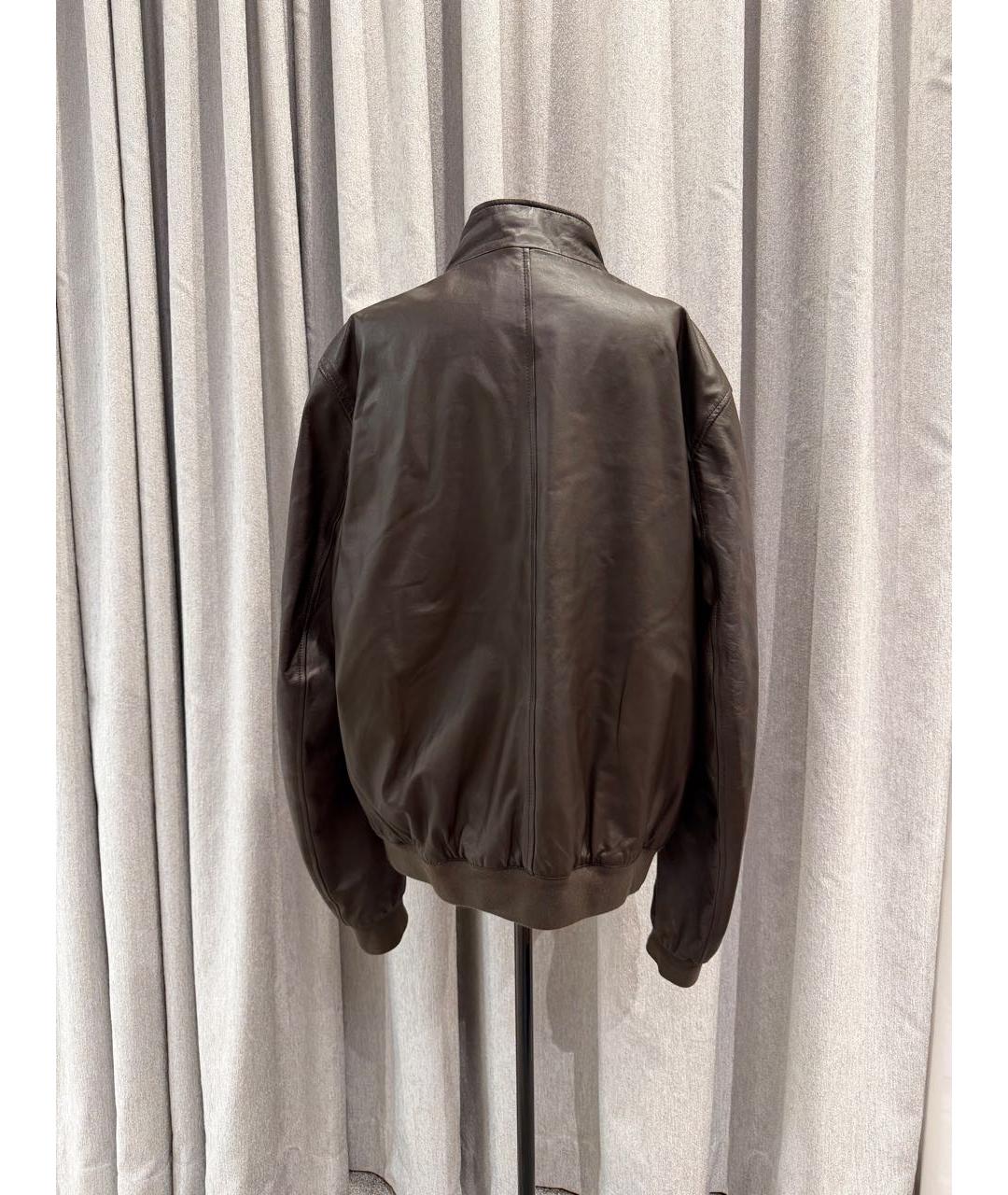 GUCCI Коричневая кожаная куртка, фото 2