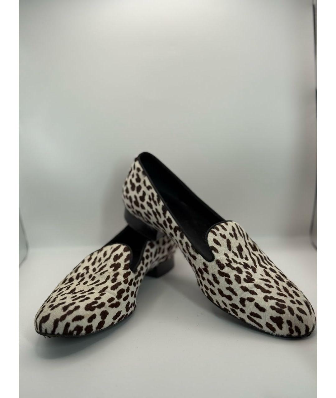 SAINT LAURENT Бежевые кожаные лоферы, фото 5