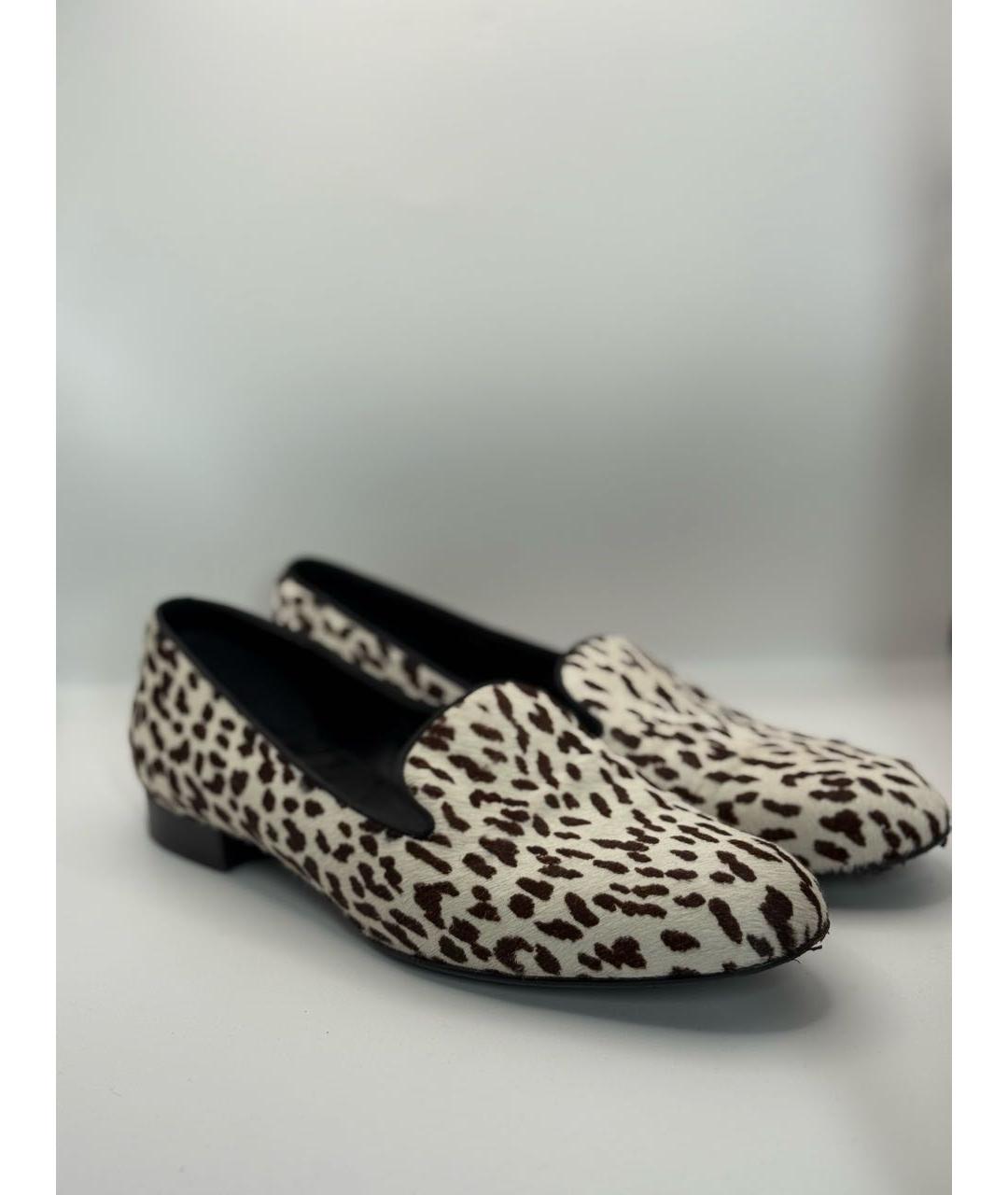 SAINT LAURENT Бежевые кожаные лоферы, фото 7