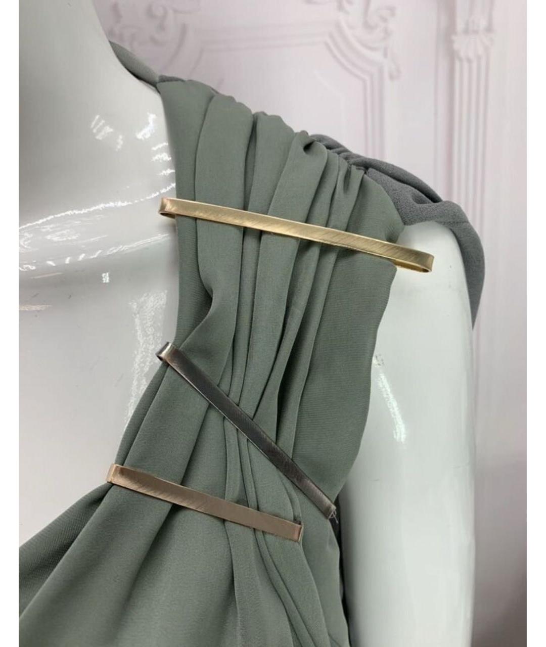 NUDE Серое полиэстеровое платье, фото 6