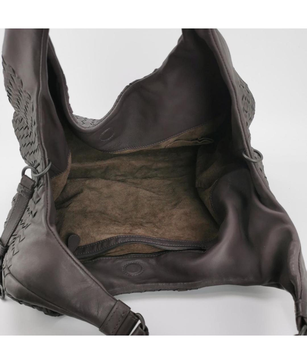 BOTTEGA VENETA Коричневая кожаная сумка тоут, фото 6