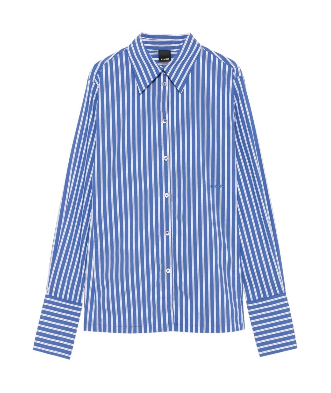 PINKO Голубая хлопковая рубашка, фото 1