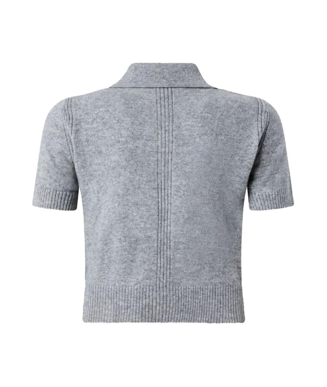 PINKO Серая шерстяная футболка, фото 2