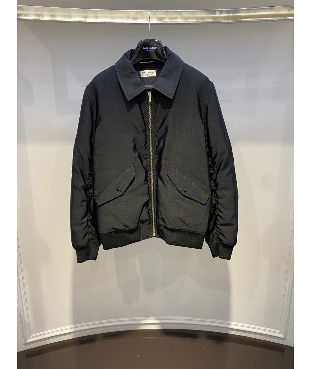 SAINT LAURENT Черная полиамидовая куртка, фото 2