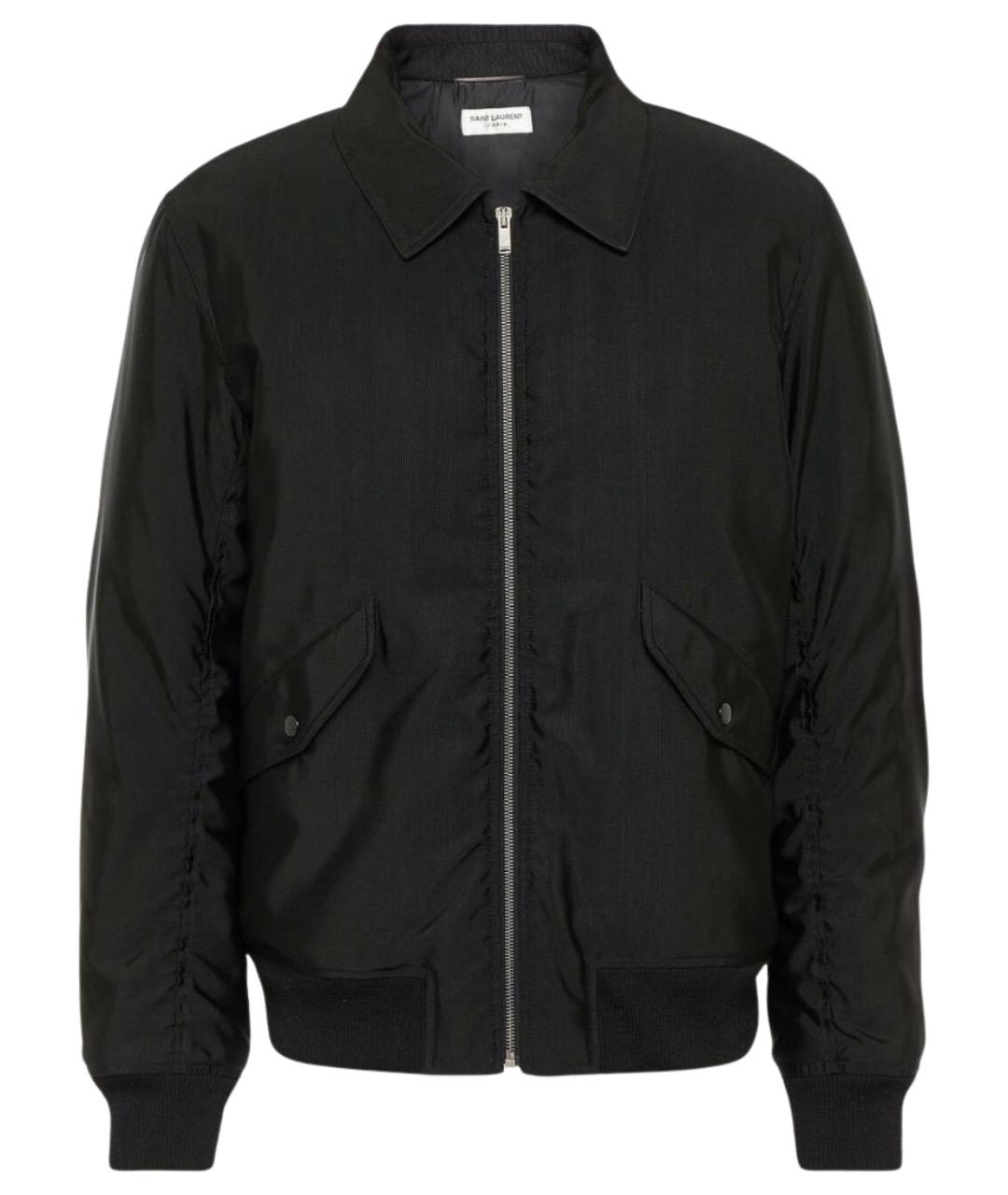 SAINT LAURENT Черная полиамидовая куртка, фото 1