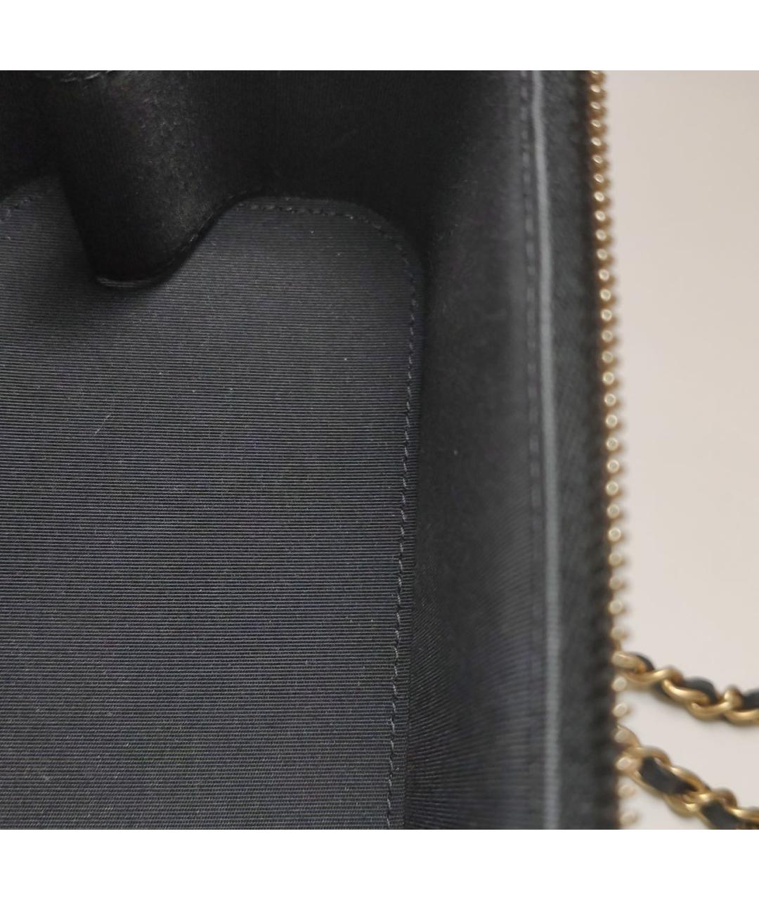 CHANEL Черная кожаная сумка через плечо, фото 8