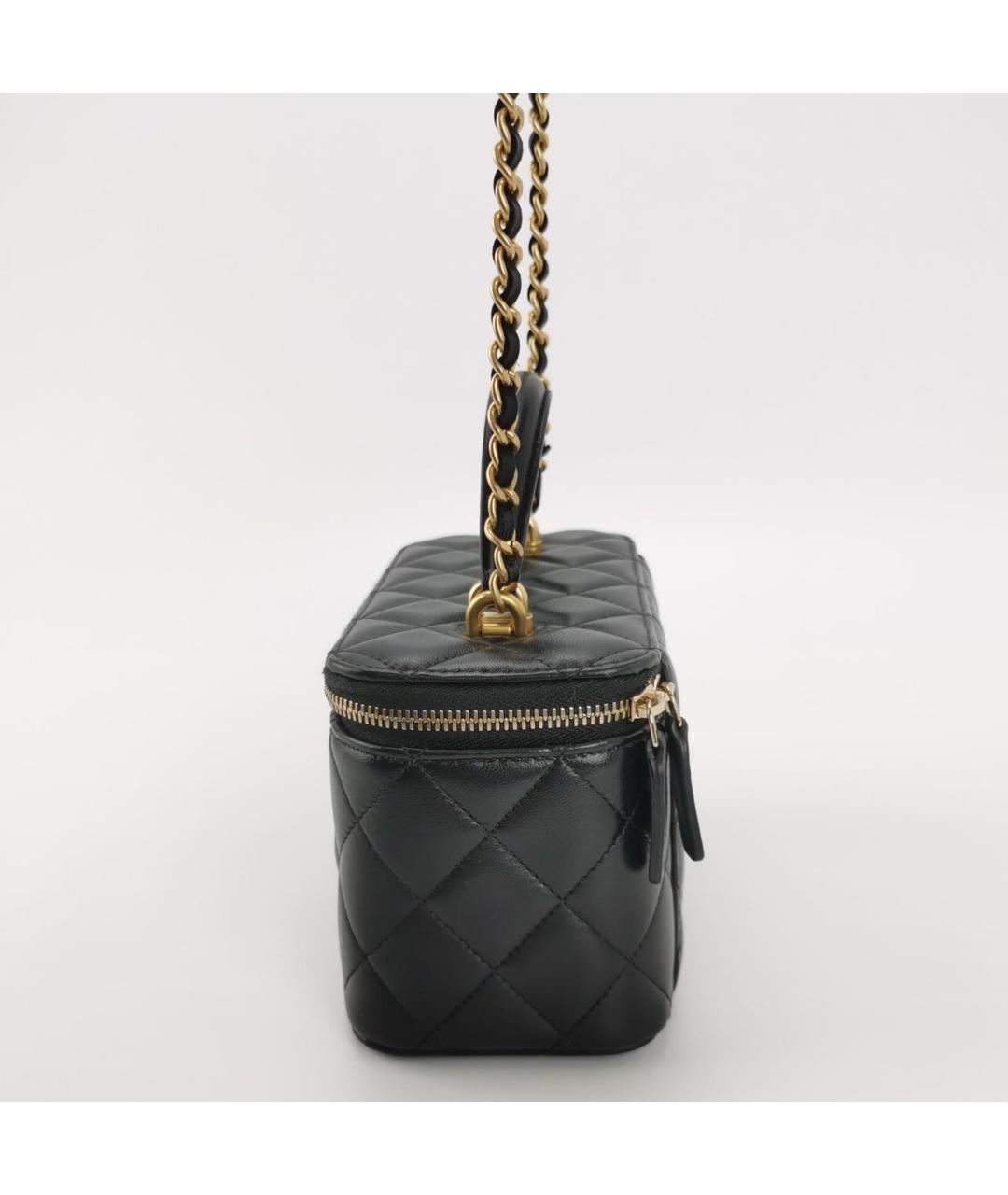 CHANEL Черная кожаная сумка через плечо, фото 2
