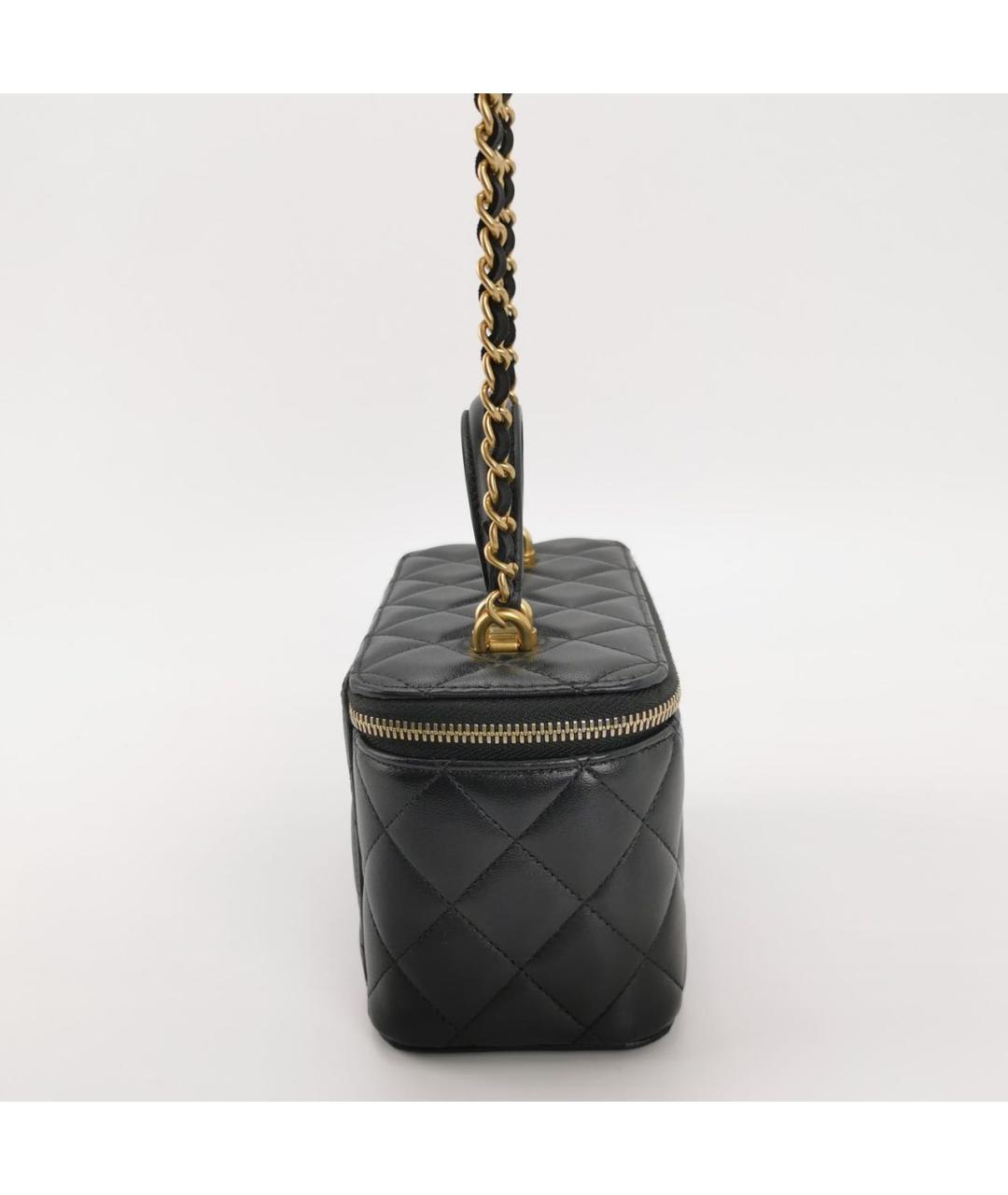 CHANEL Черная кожаная сумка через плечо, фото 3