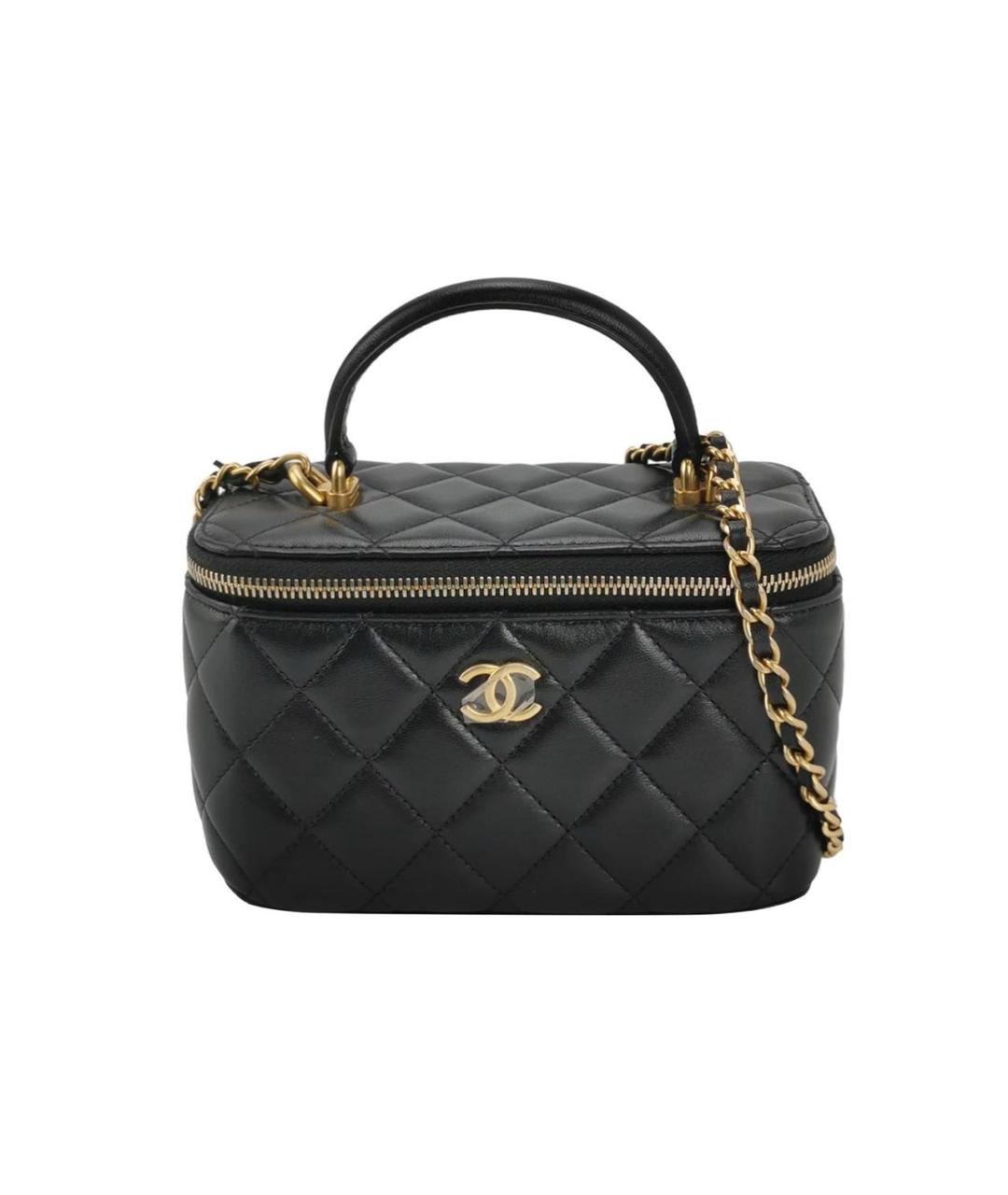 CHANEL Черная кожаная сумка через плечо, фото 1