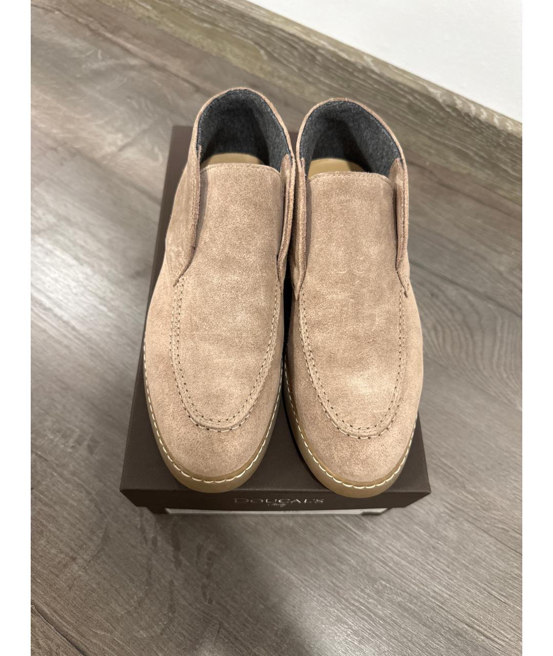 DOUCAL'S Бежевые кожаные лоферы, фото 2