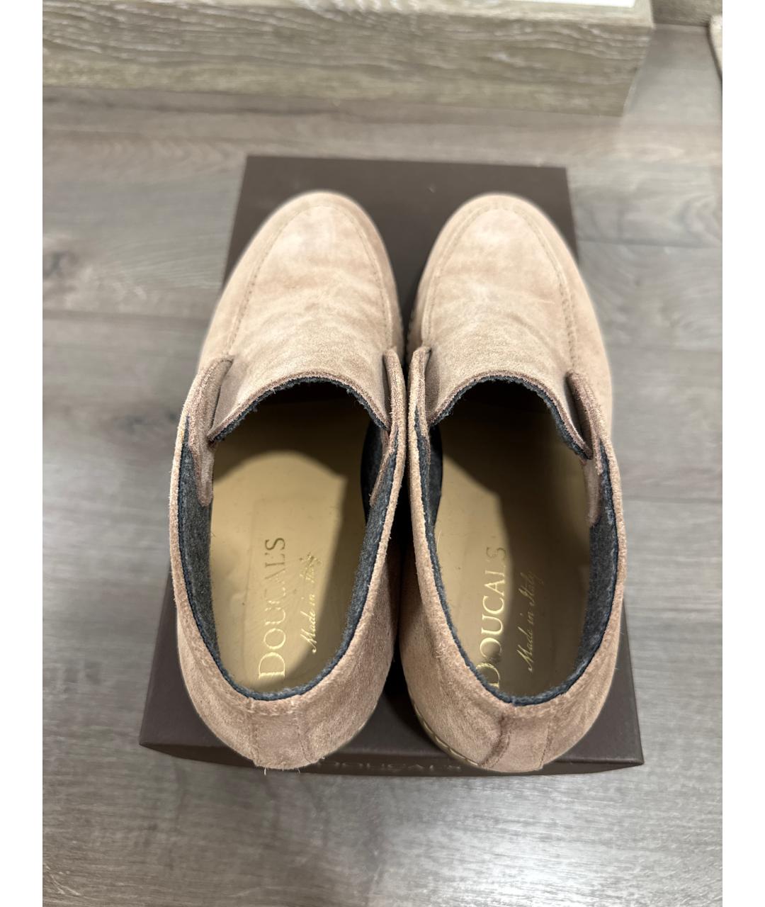 DOUCAL'S Бежевые кожаные лоферы, фото 3