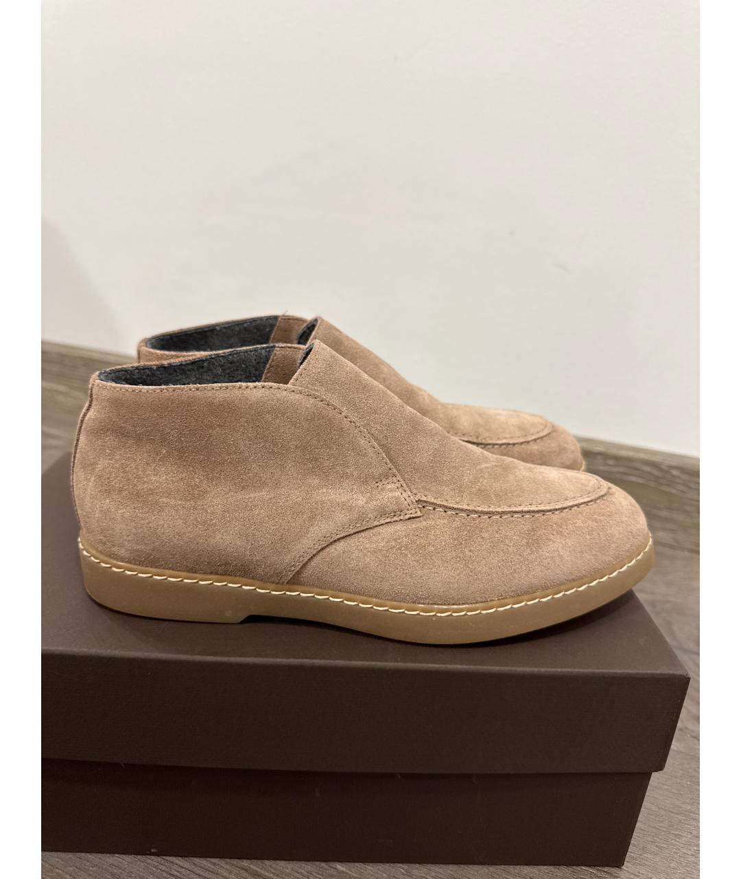 DOUCAL'S Бежевые кожаные лоферы, фото 6