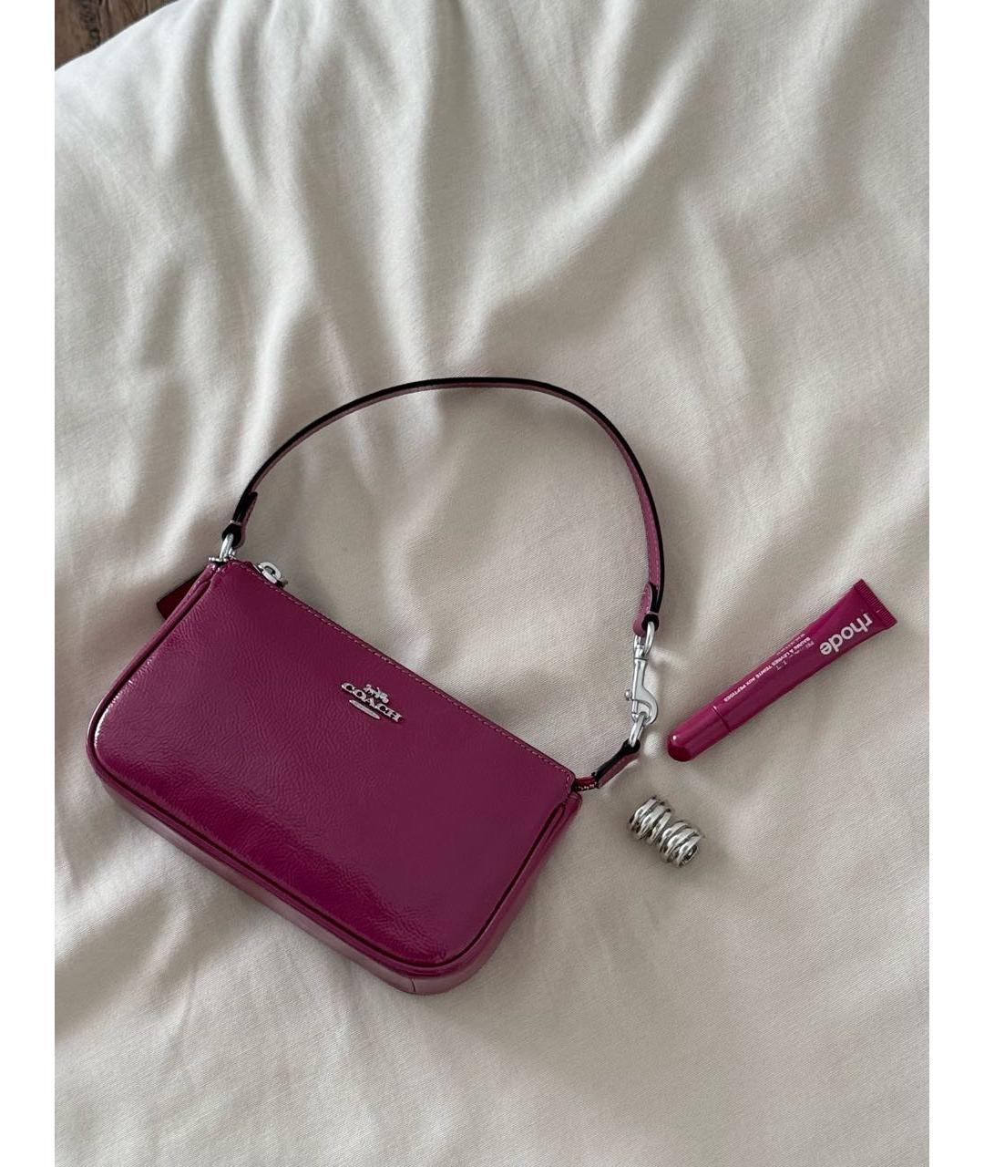 COACH Бордовая сумка с короткими ручками, фото 2