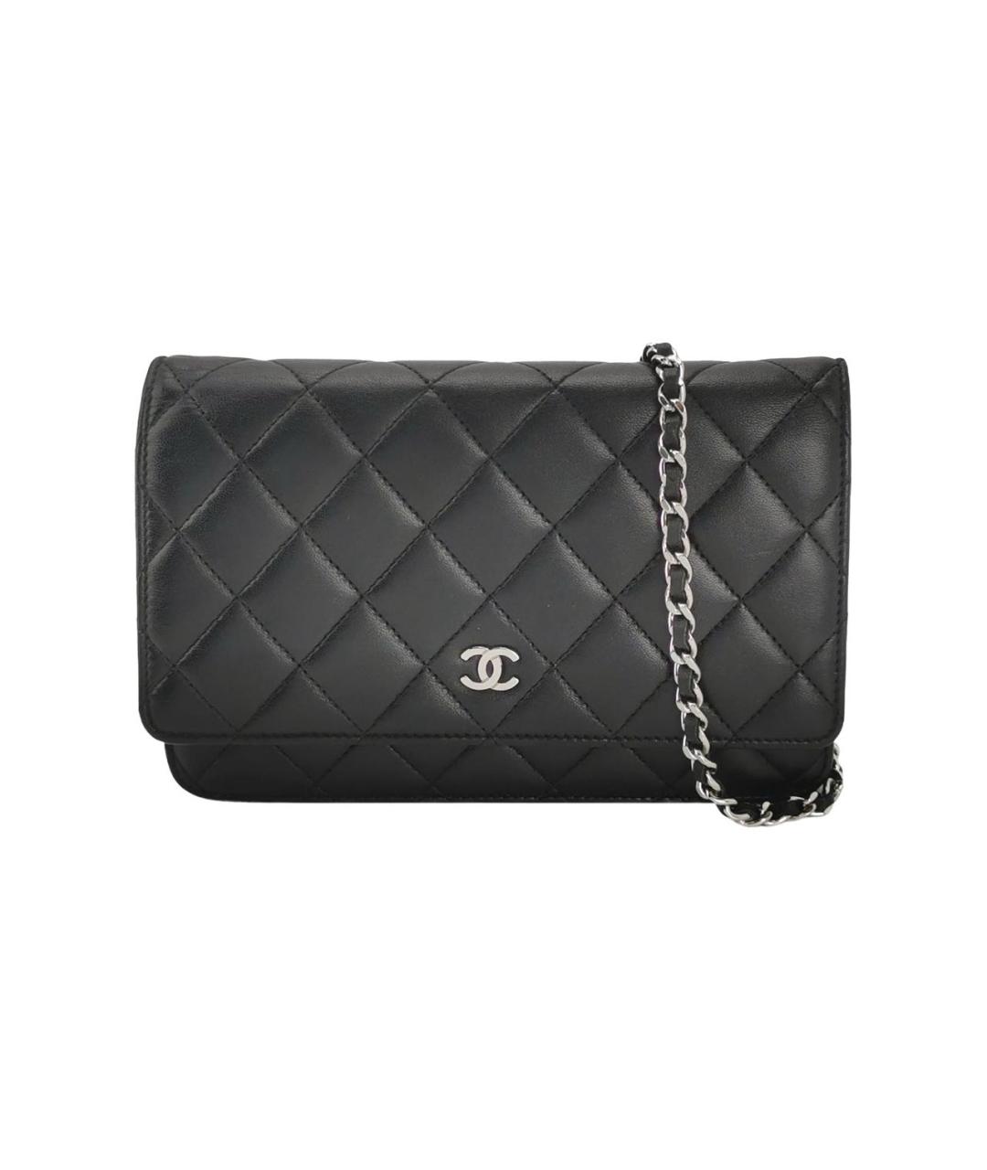 CHANEL Черная кожаная сумка через плечо, фото 1