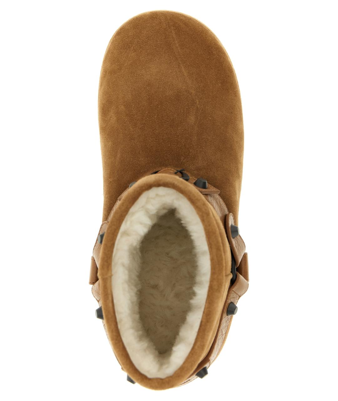 BALENCIAGA Бежевые замшевые ботинки, фото 3