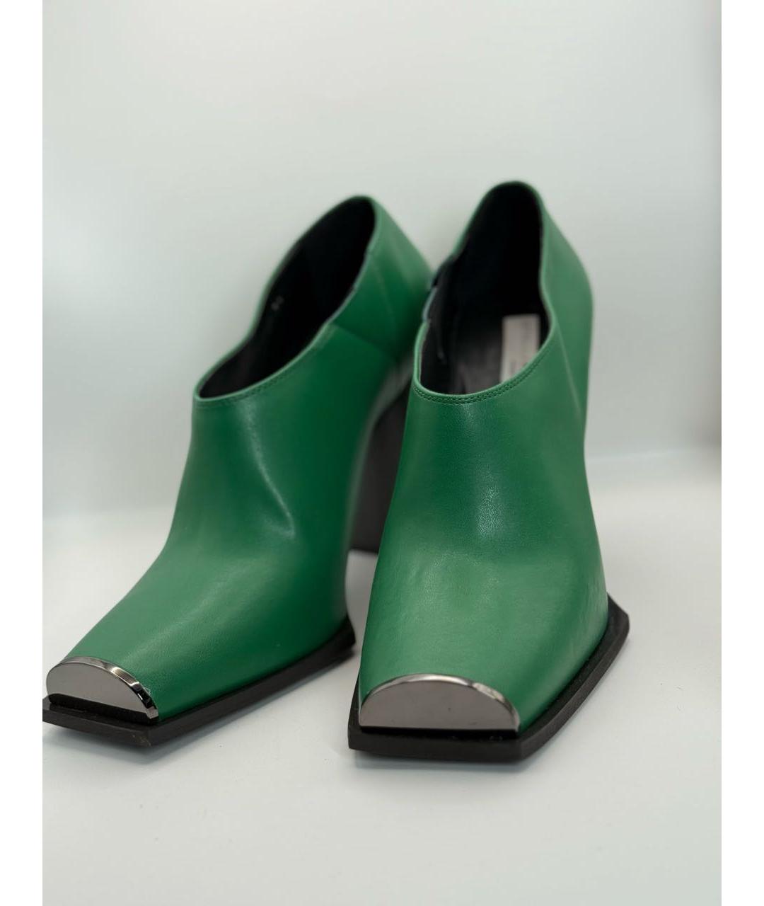 STELLA MCCARTNEY Зеленые кожаные ботильоны, фото 2