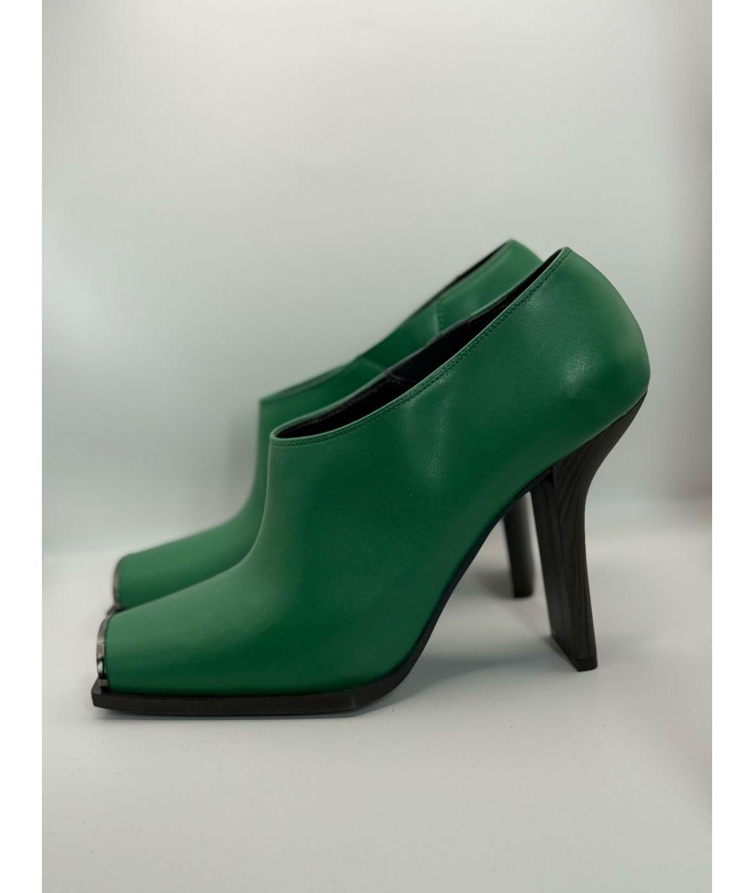 STELLA MCCARTNEY Зеленые кожаные ботильоны, фото 5