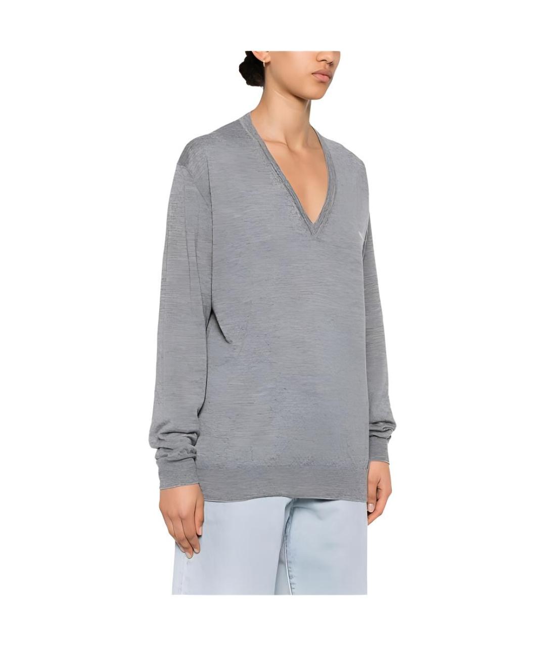 MIU MIU Серый кашемировый джемпер / свитер, фото 4