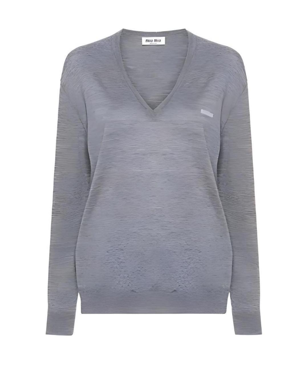 MIU MIU Серый кашемировый джемпер / свитер, фото 1