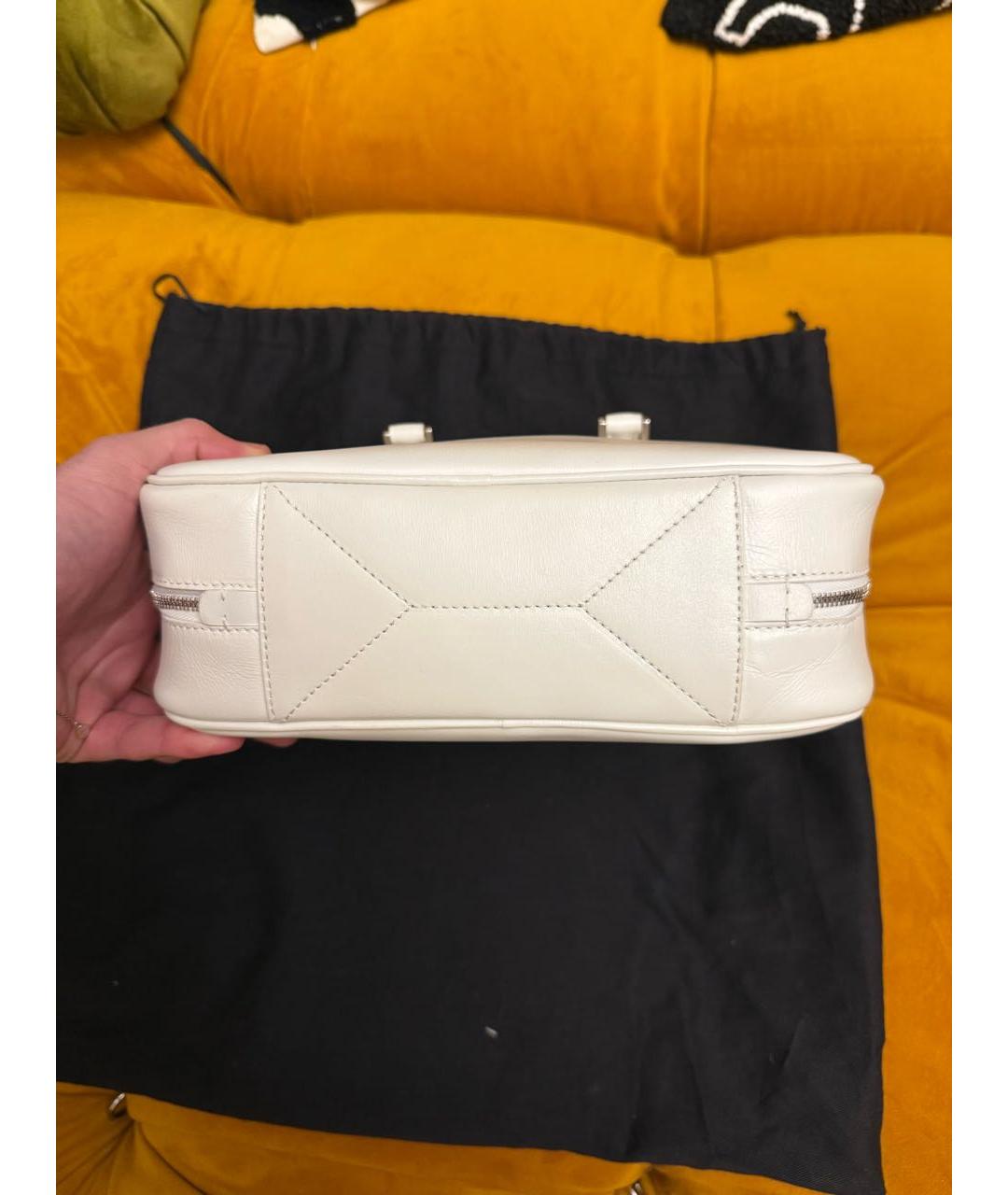 JIL SANDER Белая кожаная сумка тоут, фото 3