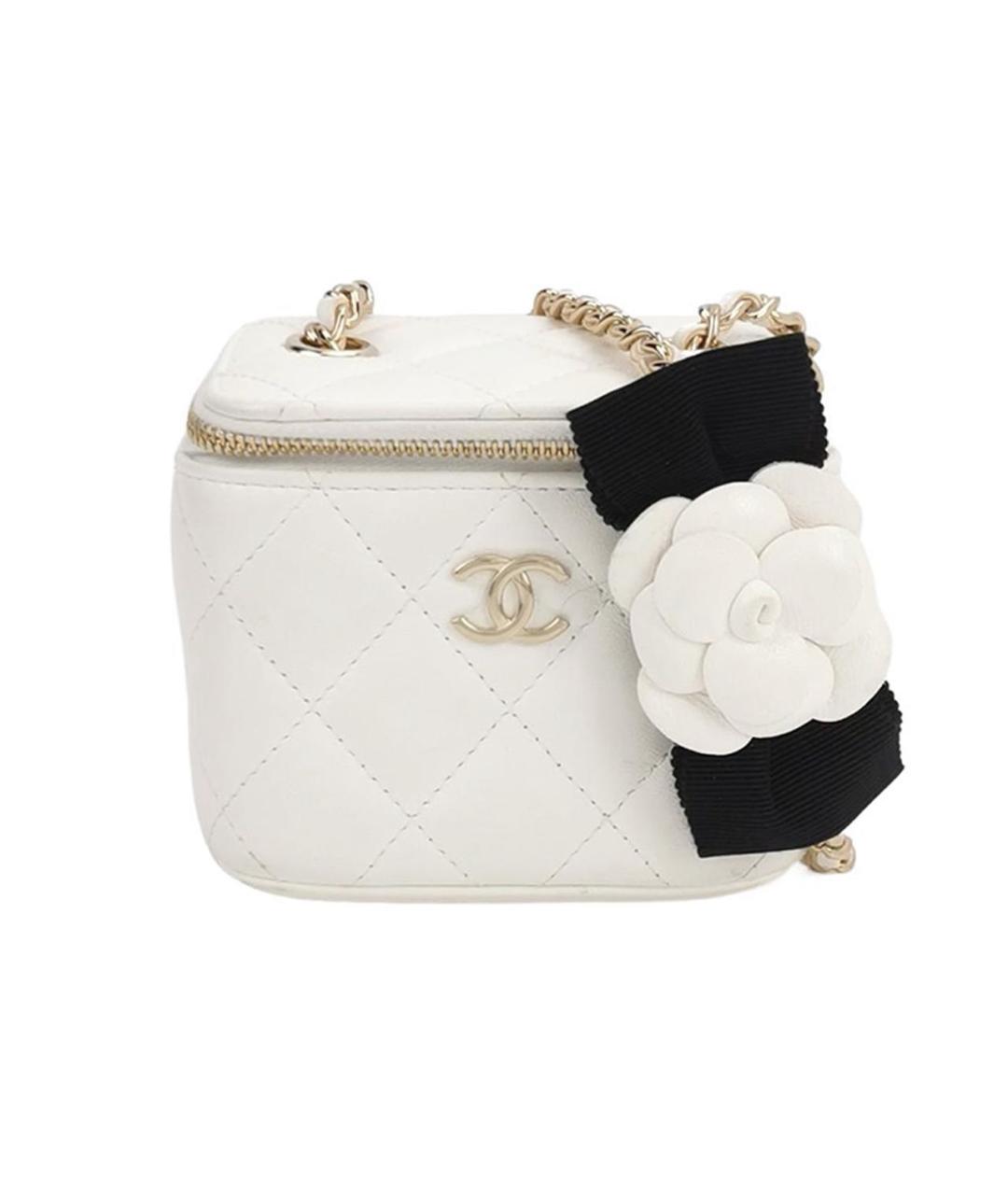 CHANEL Белая кожаная сумка через плечо, фото 1