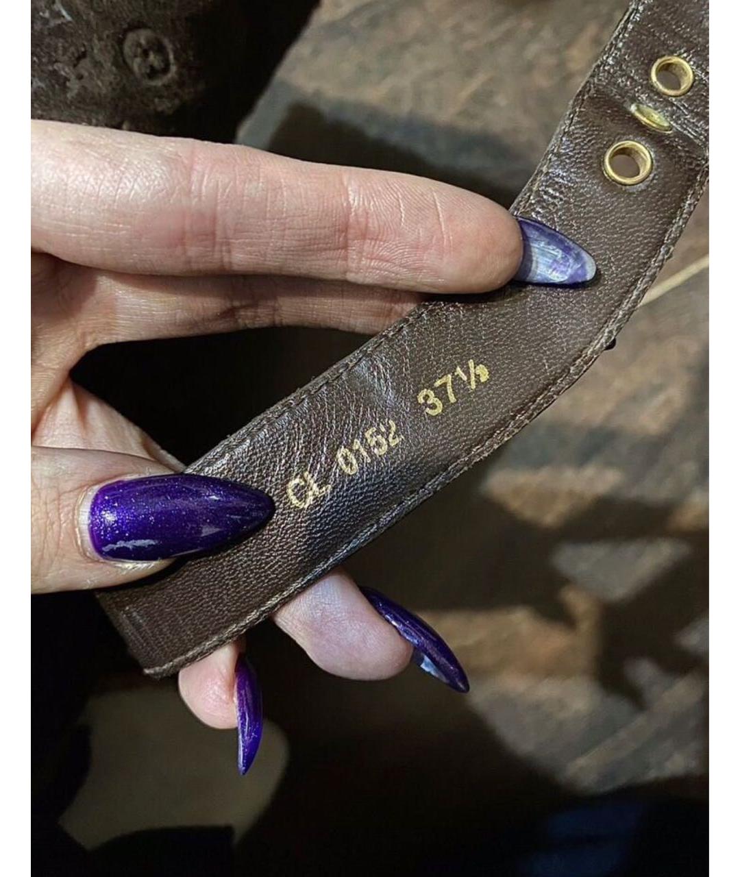 LOUIS VUITTON Коричневые замшевые сапоги, фото 7