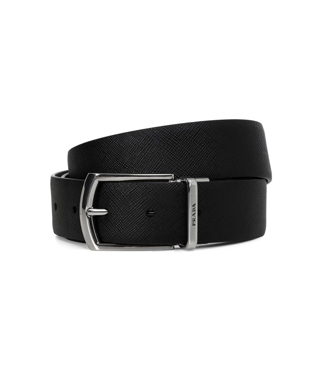 PRADA Черный кожаный ремень, фото 1