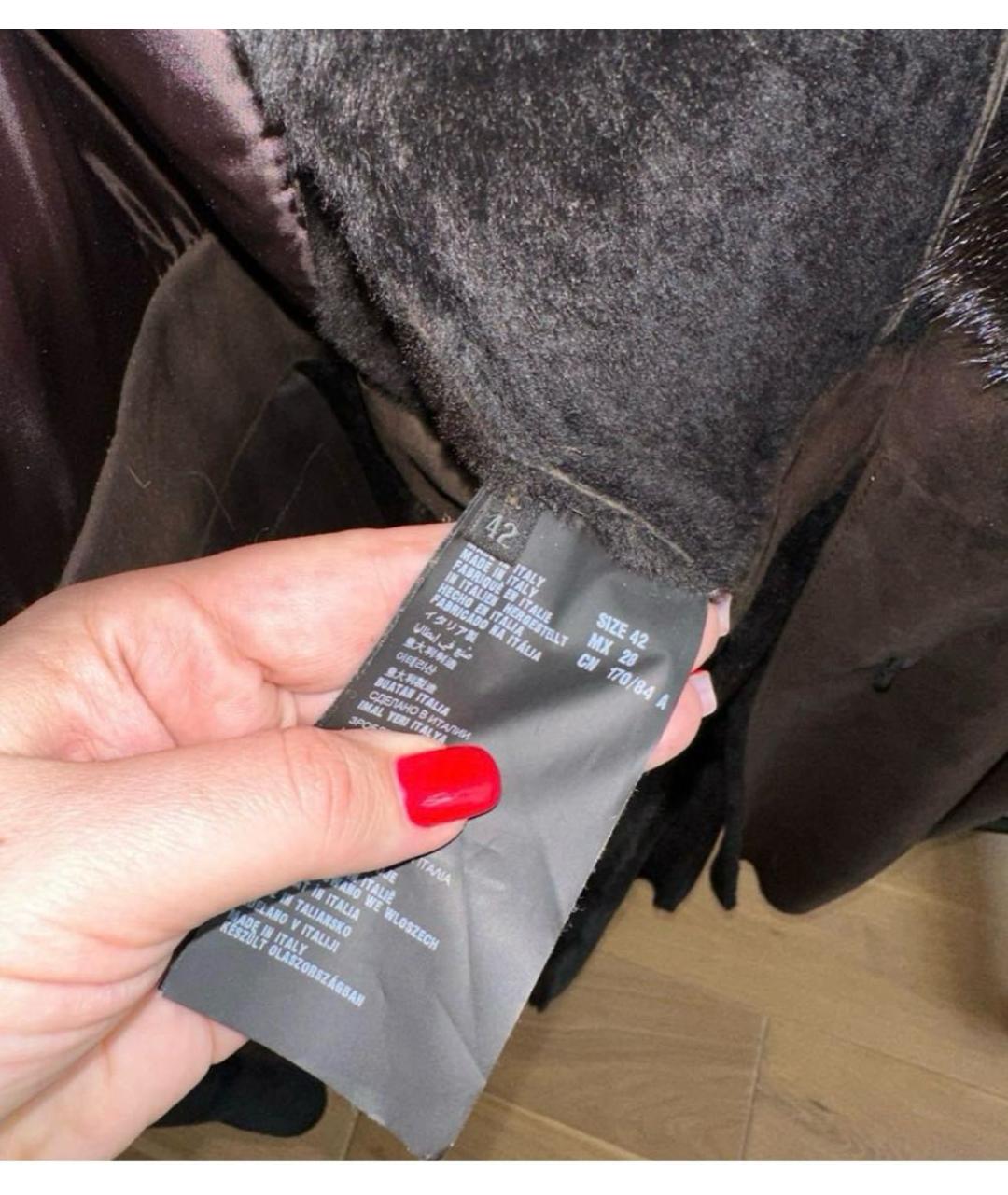 PRADA Коричневая замшевая дубленка, фото 5