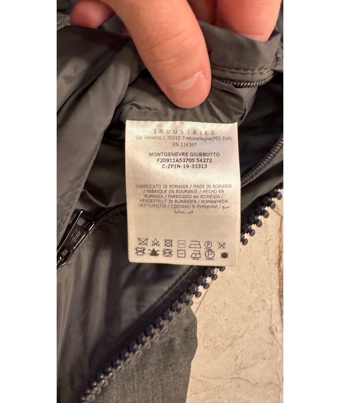 MONCLER Антрацитовый шерстяной пуховик, фото 5