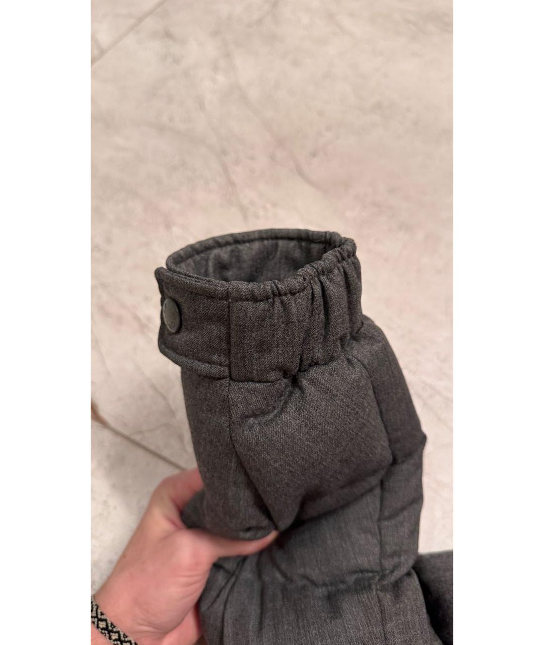 MONCLER Антрацитовый шерстяной пуховик, фото 8