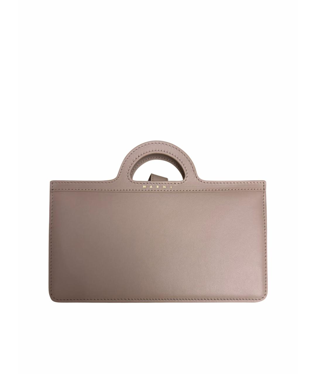 MARNI Бежевая кожаная сумка через плечо, фото 1