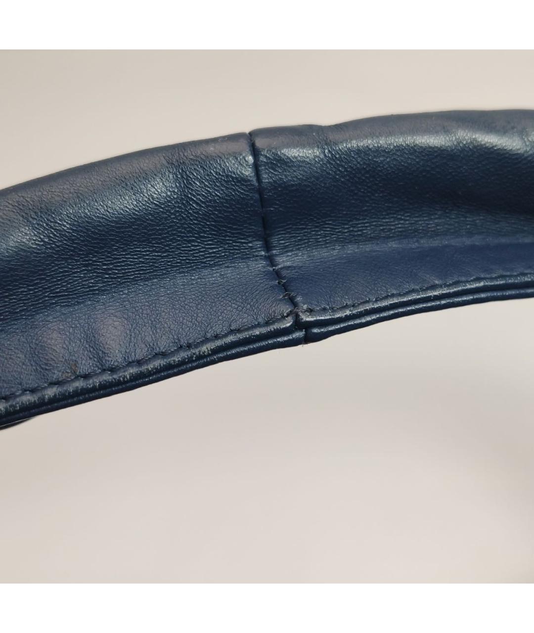 BOTTEGA VENETA Синяя кожаная сумка тоут, фото 8