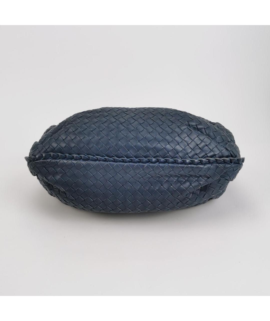 BOTTEGA VENETA Синяя кожаная сумка тоут, фото 5