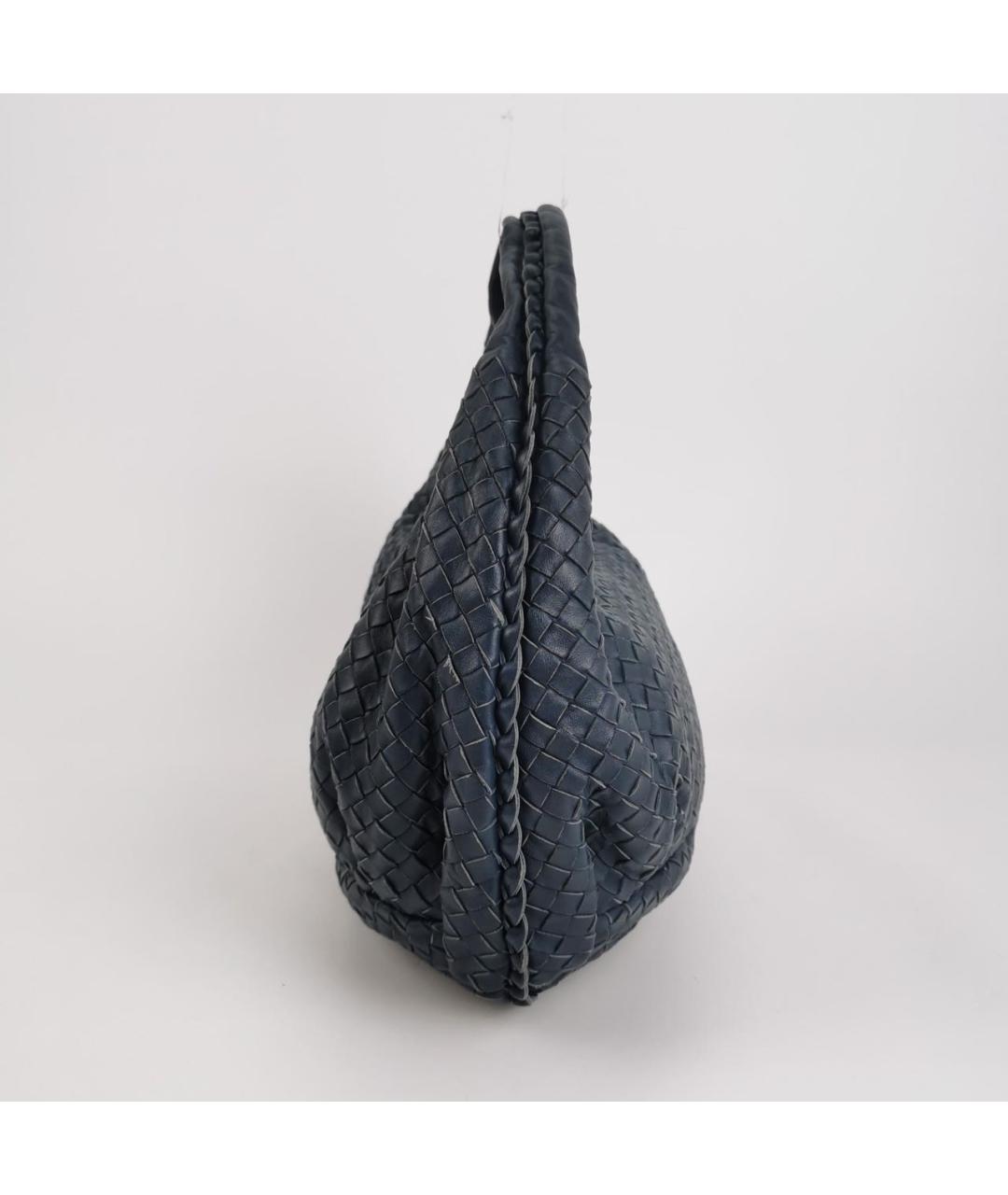 BOTTEGA VENETA Синяя кожаная сумка тоут, фото 3