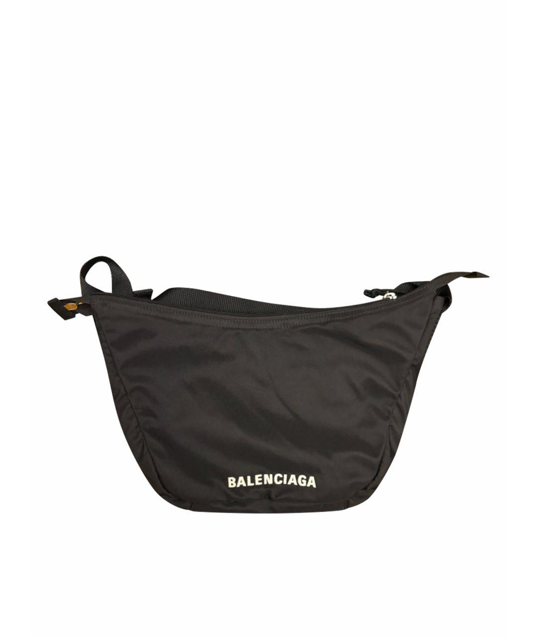 BALENCIAGA Черная поясная сумка, фото 1