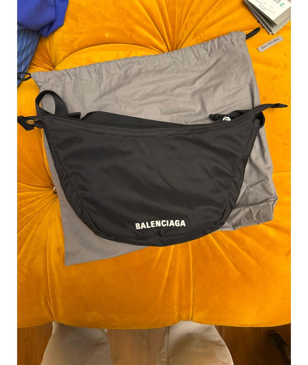 BALENCIAGA Черная поясная сумка, фото 5