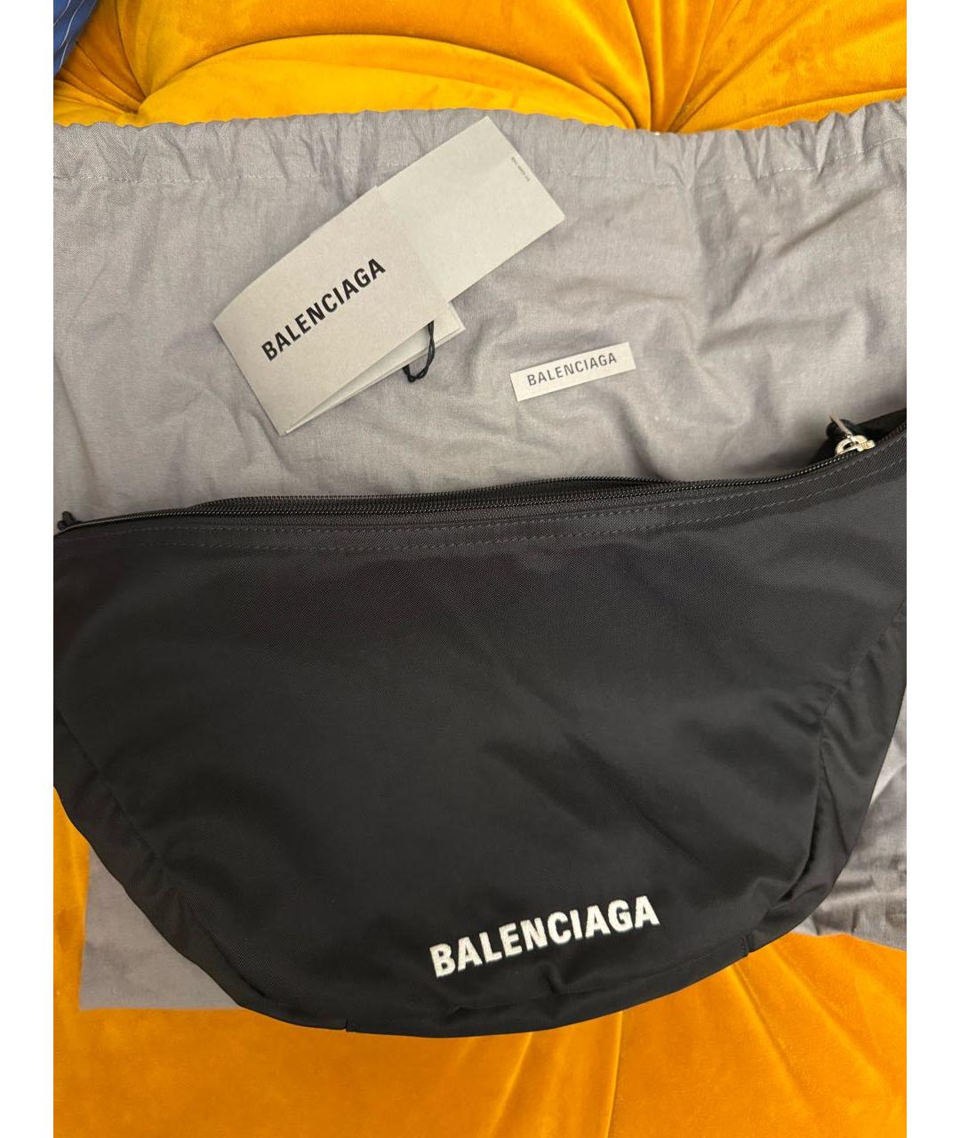 BALENCIAGA Черная поясная сумка, фото 4