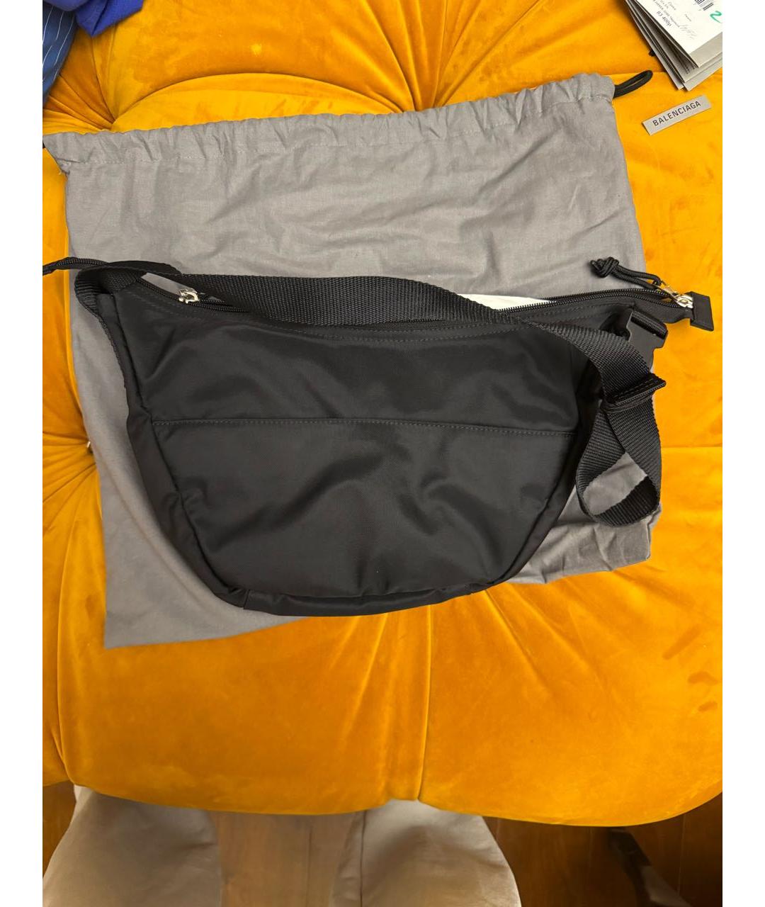 BALENCIAGA Черная поясная сумка, фото 2